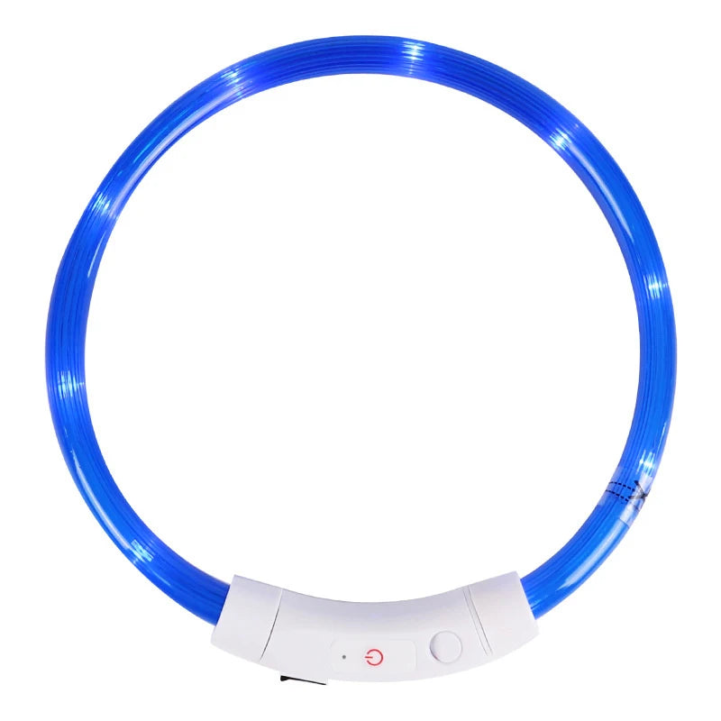 Led Dog Collar USB Rechargeable Luminous Pet Accessory with 3 Modes Glowing Light for Safety and Loss Prevention