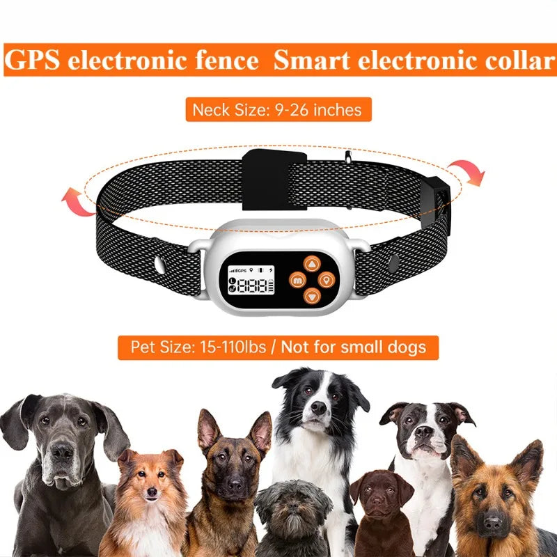 GPS Pet Fence Wireless Training Collar For Dogs Waterproof