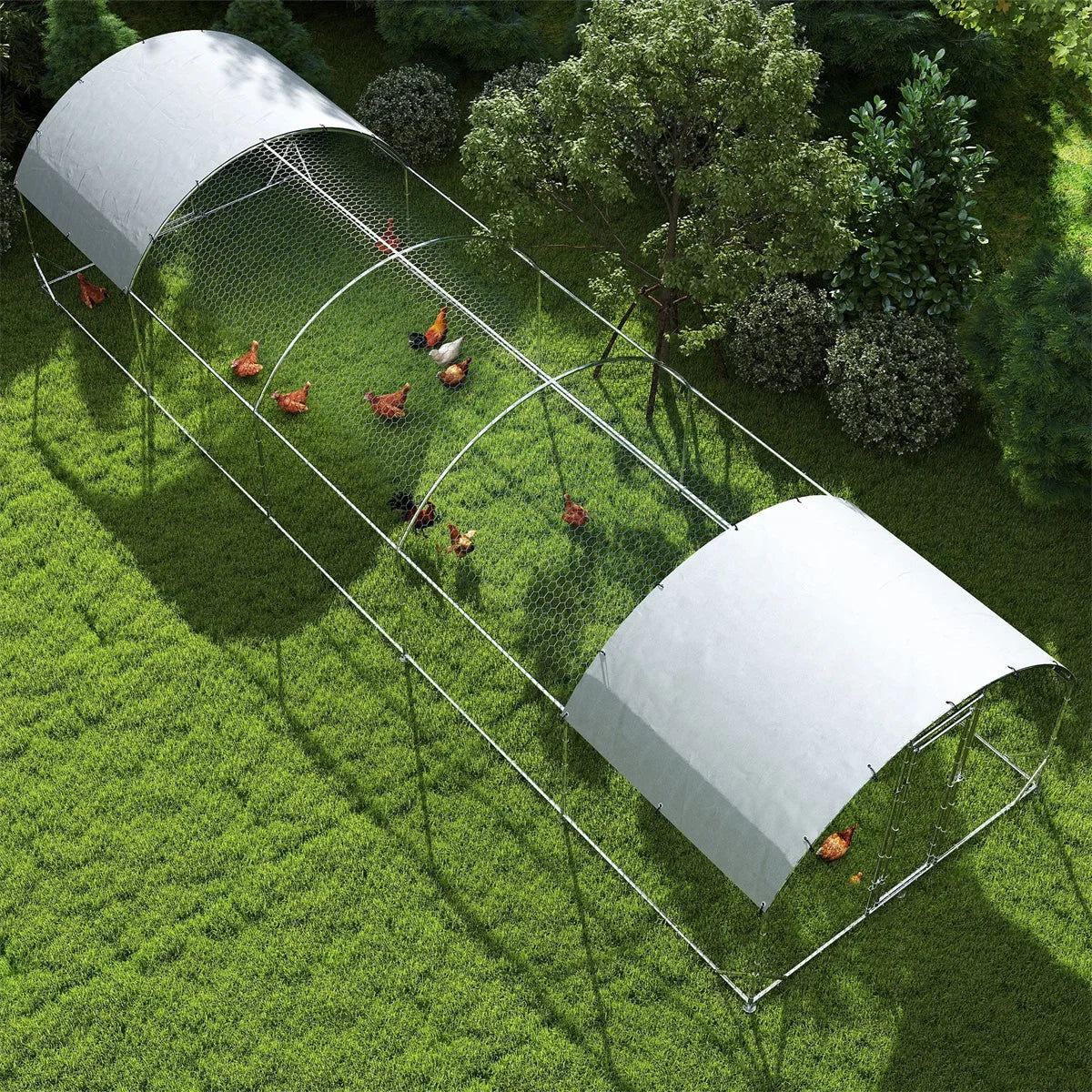 Metal Chicken Coop Small Animal Cage Large Ferret Accessories Rabbit House Galvanized Steel Structure