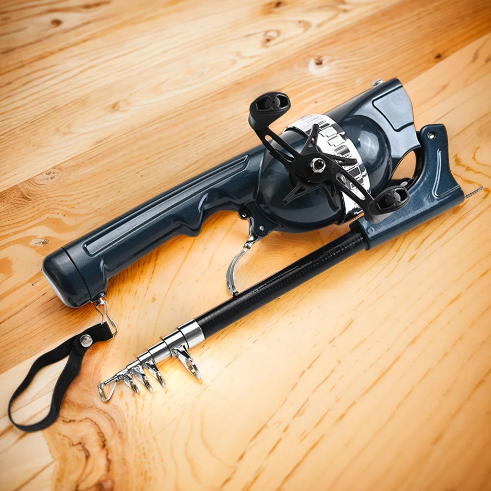 Telescopic Folding Fishing Rod With Reel Carbon Fiber