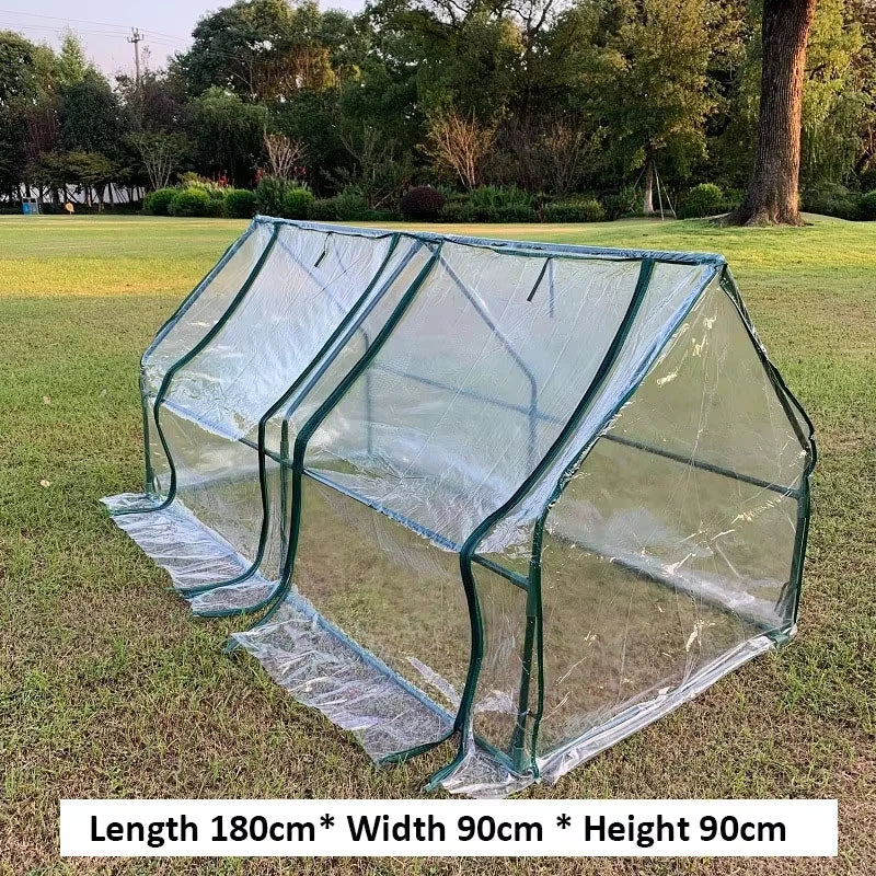 180x90x90cm Greenhouse with PVC Transparent Plant Cover and Frame for Indoor Outdoor Gardens Vegetable Plant Seeds Growing