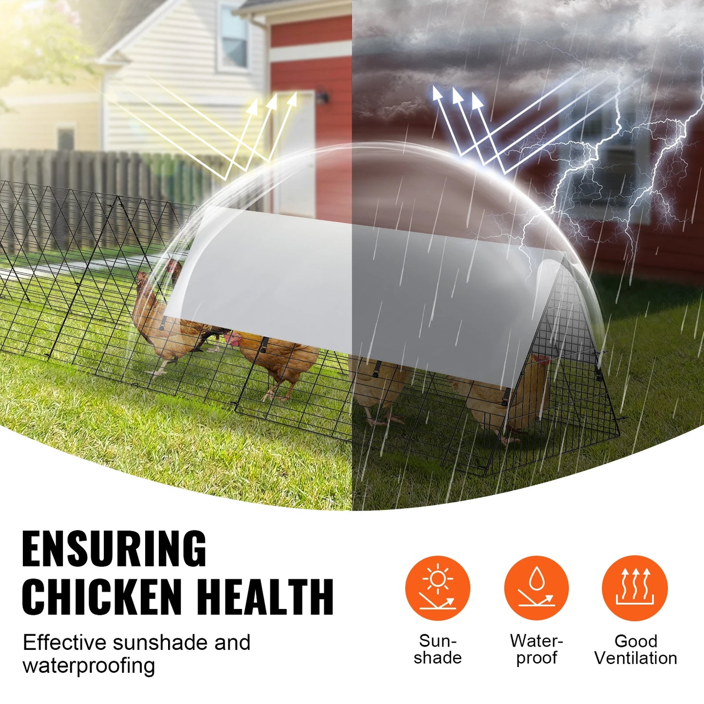 SucceBuy Chicken Tunnels for Yard and Outdoor Runs