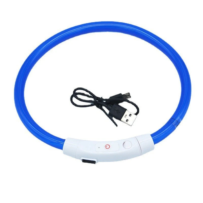 Led Dog Collar USB Rechargeable Luminous Pet Accessory with 3 Modes Glowing Light for Safety and Loss Prevention