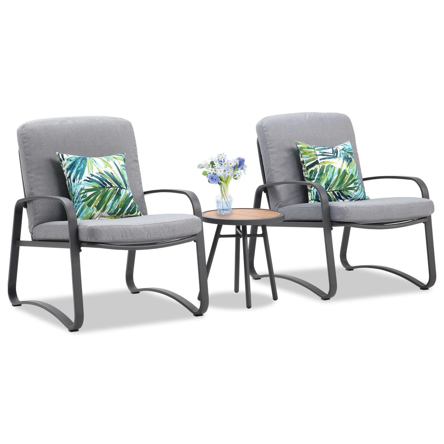 Naga Bahna Three Piece Rocking Bistro Set With Coffee Table