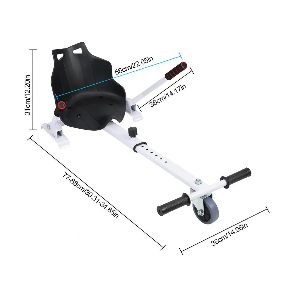 Hoverboards Go Kart Attachment Seat Accessory Fit 6.5”-10” Self Balancing Scooter for Kids and Adults