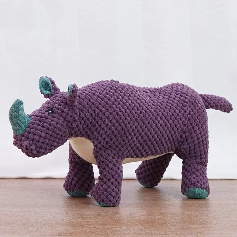 Squeaky Pet Toys for Medium Large Dogs Plush Puppy Chew Toys Animal Shape Accessories Lion Dinosaur