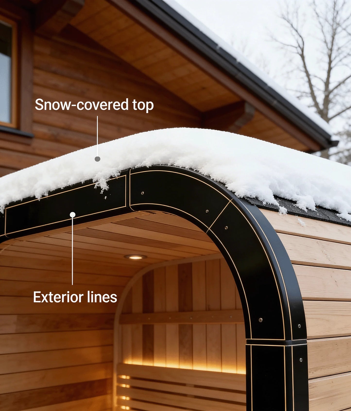 OLOMM Outdoor Panoramic Round Sauna Room Anti Corrosion Durable Heating