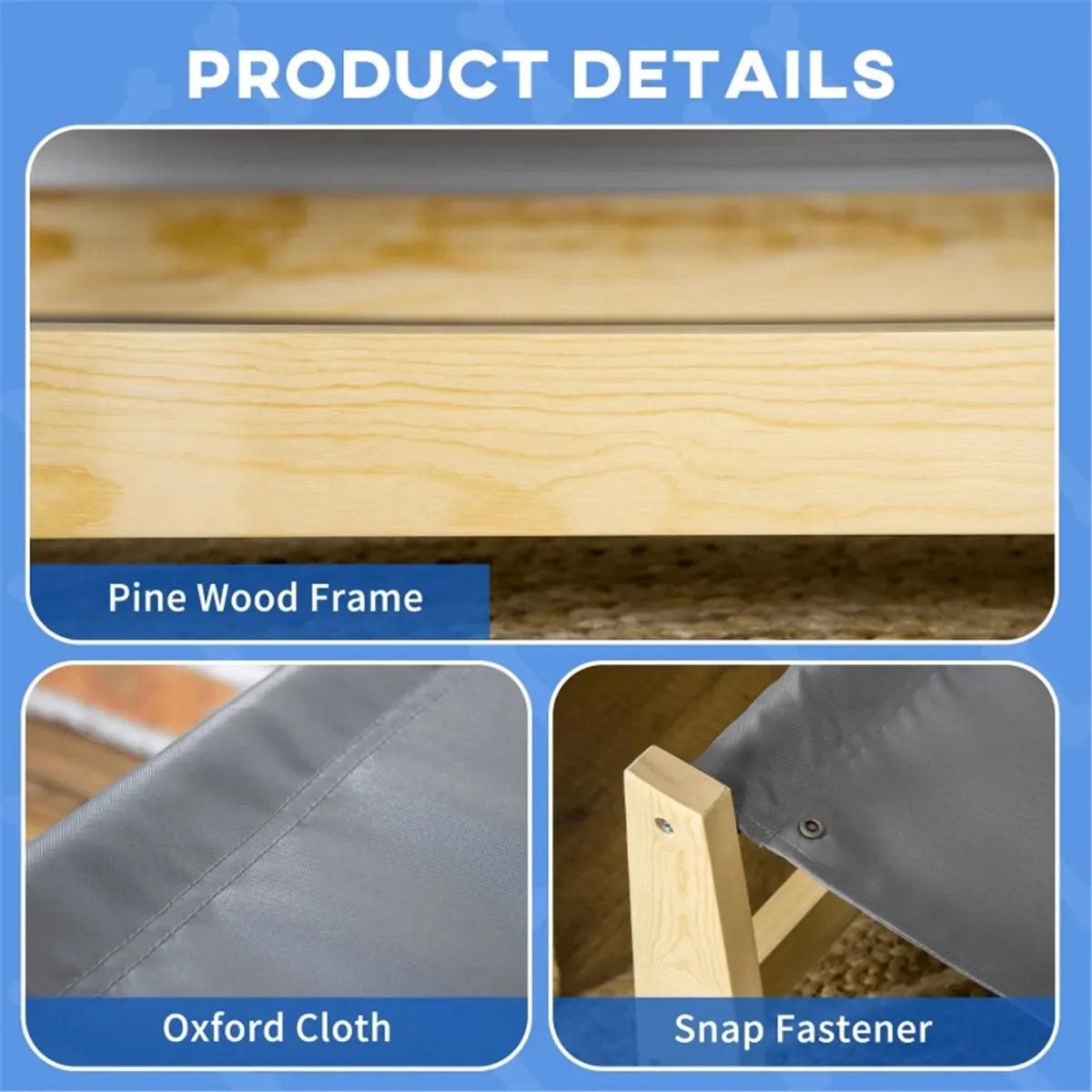 Outdoor Dog Bed and Cat House Wooden Pet Bed for Small Dogs and Cats Comfortable Nylon Pet Accessories