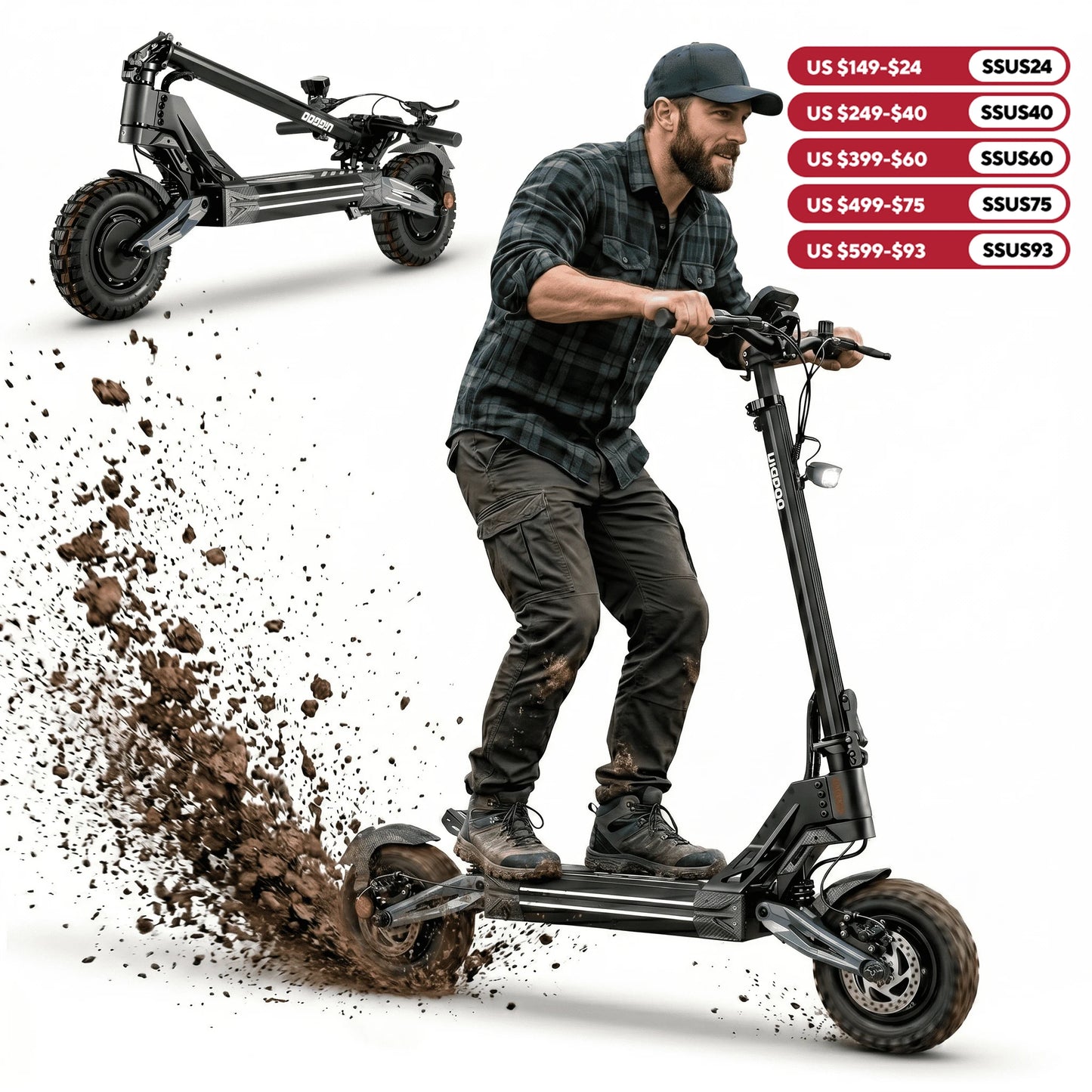 EOEOTWO Dual 4000W Electric Scooter For Adults 45MPH Performance