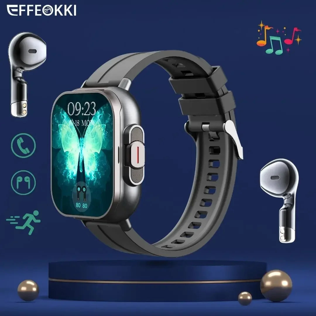 D8 2 Inch Smartwatch With Earbuds Multi Sport NFC Exercise Heart Rate Monitor For iPhone Android 2025