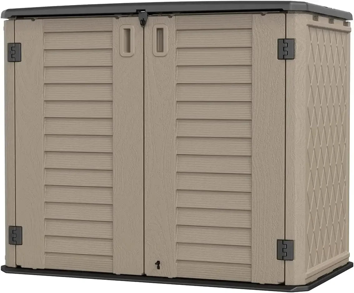 Large Outdoor Storage Shed Weather Resistant Resin 48 Cu Ft
