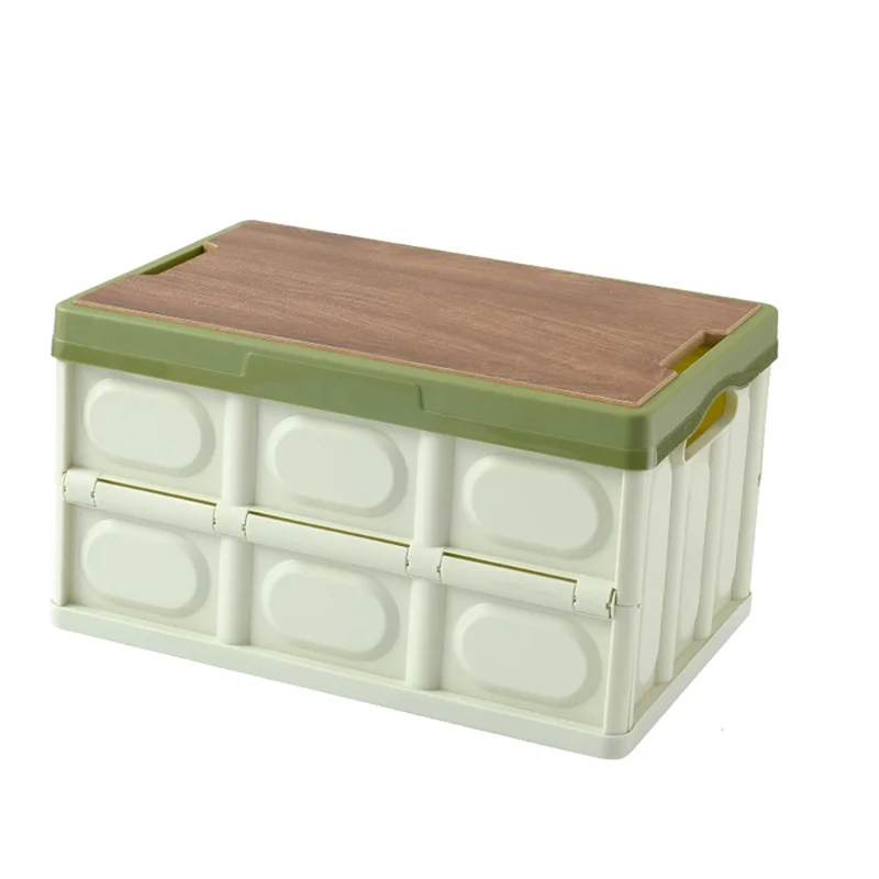 RR-55L Portable Large Capacity Wooden Camping Equipment Storage Box