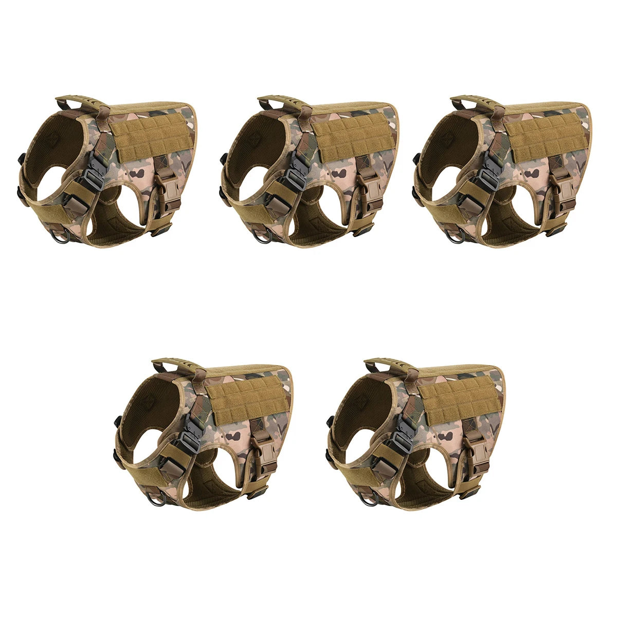 5 Pieces Large Dog Harnesses for German Shepherd and Malinois Training and Walking Vests for Medium and Large Dog Accessories