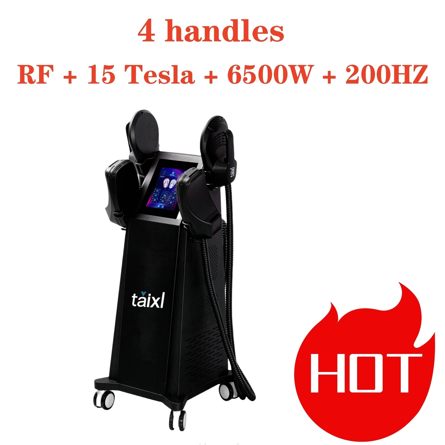 Professional EMS Body Sculpt Machine Fat Burner Body Slimming Muscle Stimulation Therapy with 4 Handles