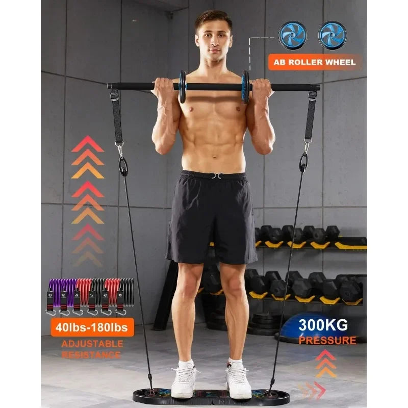 Portable Exercise Set 20 In 1 Push Up Board With Bands