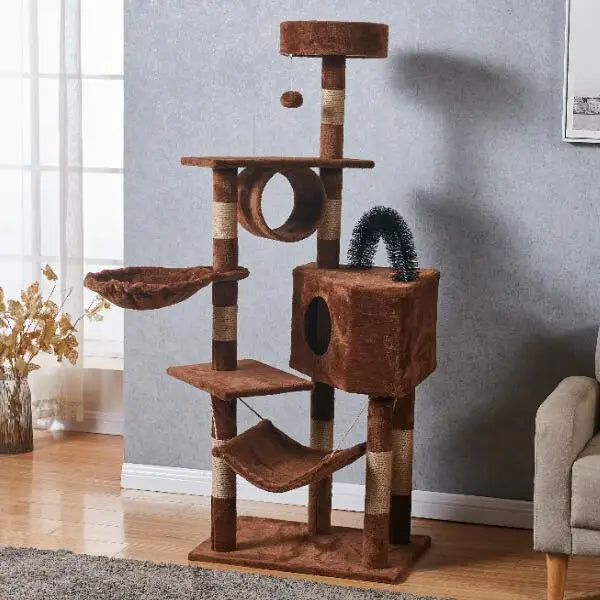 Large Cat Tree Tower With Hammocks And Scratch Pad Deluxe
