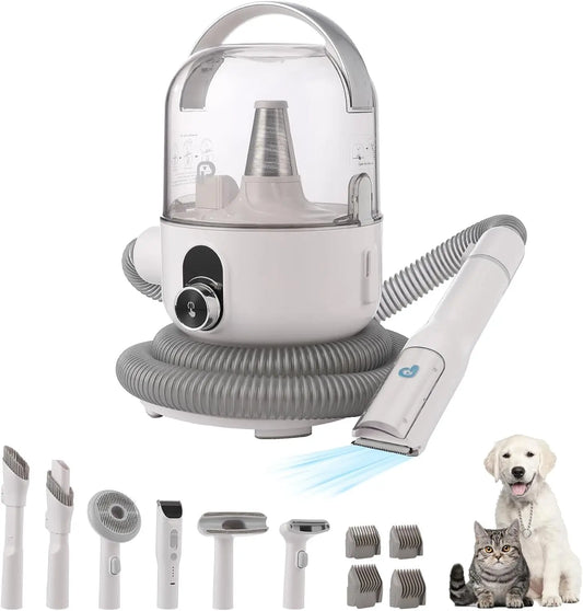 HiMISS 5-In-1 Pet Vacuum Grooming Kit For Dogs And Cats