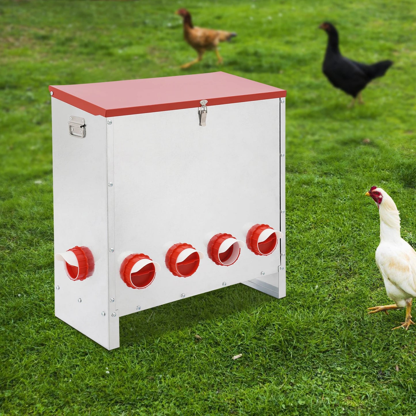Ten Hole Large Capacity Chicken Feeder 66.14 Lbs Poultry
