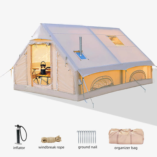 Inflatable Tent 8 To 10 Person Camping Easy Setup With Pump