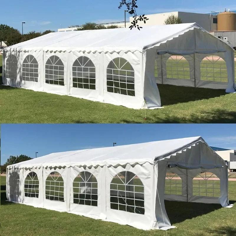 32x16 White PVC Tent for Weddings and Events Waterproof Gazebo