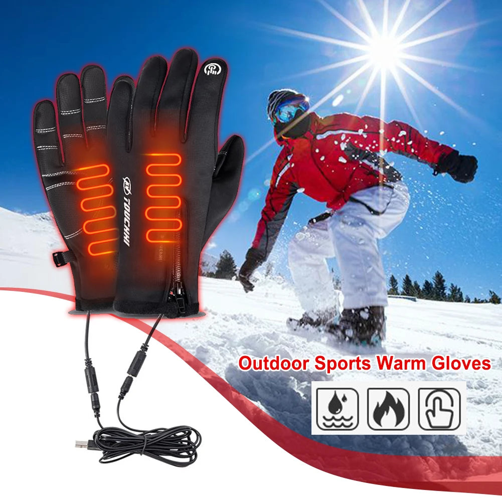 ALLOYSEED Waterproof Rechargeable Heated Thermal Gloves For Extreme Winter Sports