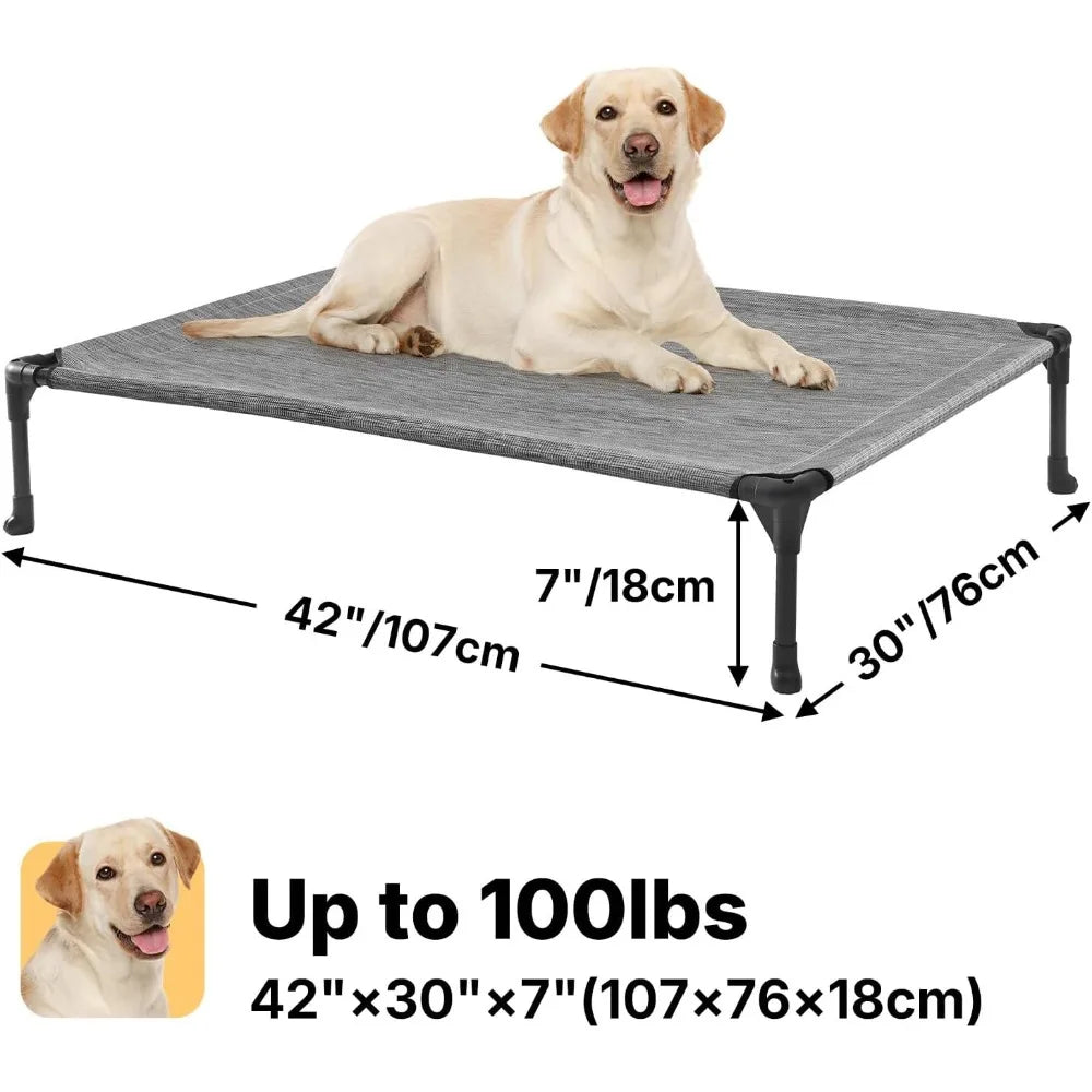 Outdoor Elevated Dog Cot Bed For Large Dogs Cooling Hammock