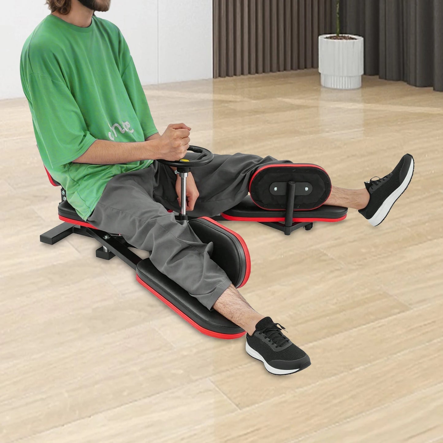 Leg Stretcher Machine With Heavy Duty Steel Frame Home Gym