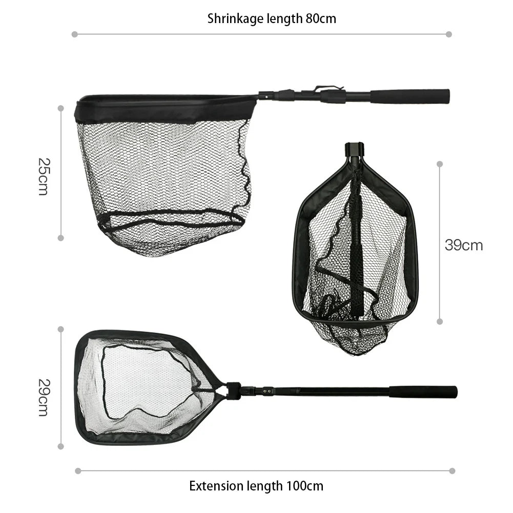 Floating Folding Trout Fishing Landing Net With EVA Handle