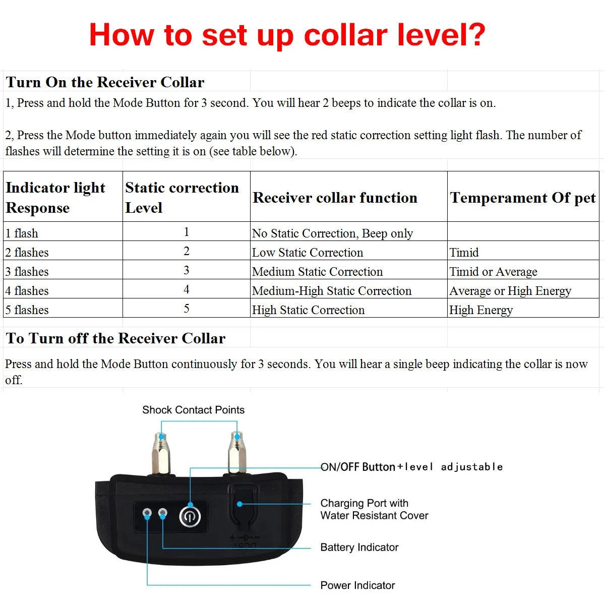 In-Ground Electric Dog Fence With Rechargeable Collar