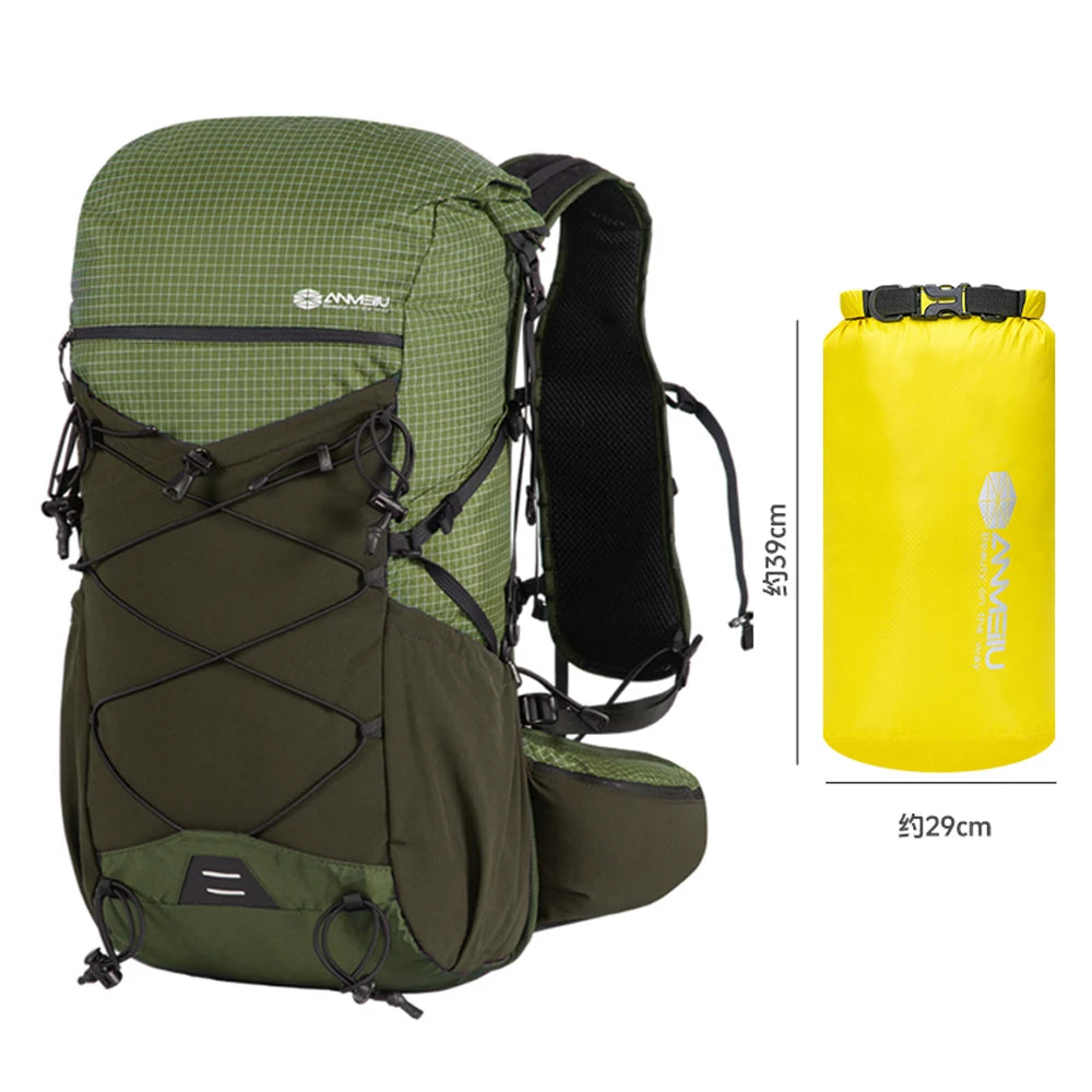 ANMEILU 30L Climbing Outdoor Backpack Ultra-light Climbing Hiking Travel Backpack with Waterproof Bag