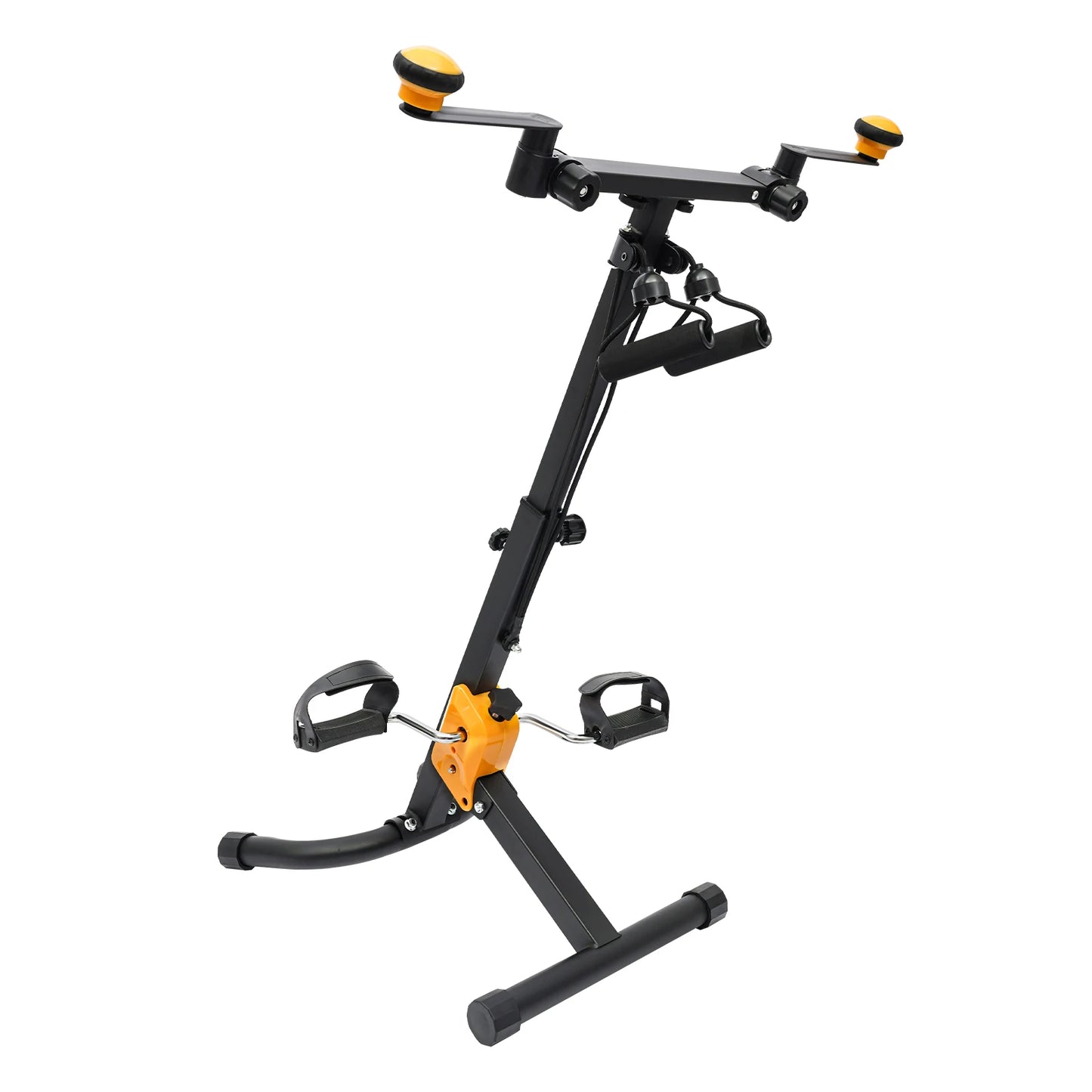 Folding Pedal Exercise Bike Height Adjustable Fitness Equipment for Seniors Home Cycling Gym with All Accessories