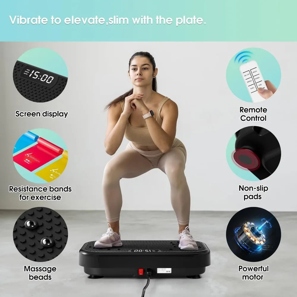 Weight loss shaker, vibration board 400 lb capacity full body exercise vibration platform, home fitness shake board
