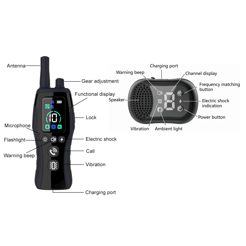 Dog Shock Collar  6500FT Training Collar Four Training Modes IPX7 Waterproof E Collar for Small Medium Large Dogs