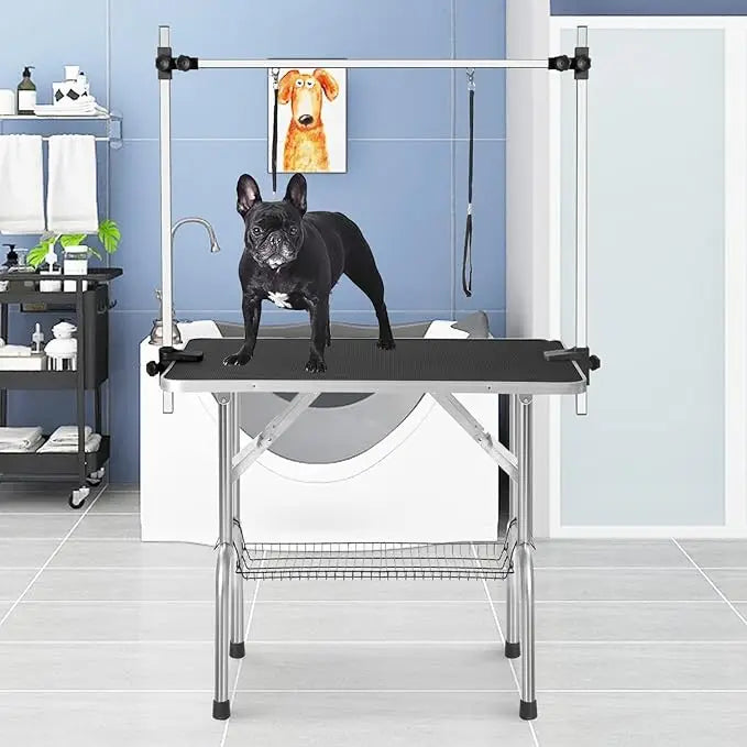 Foldable Dog Grooming Table With Arm Noose 330 Lbs