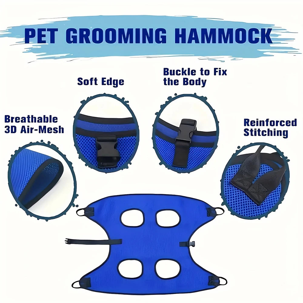 Pet Grooming Hammock Nail Clipper Restraint Bag For Cats