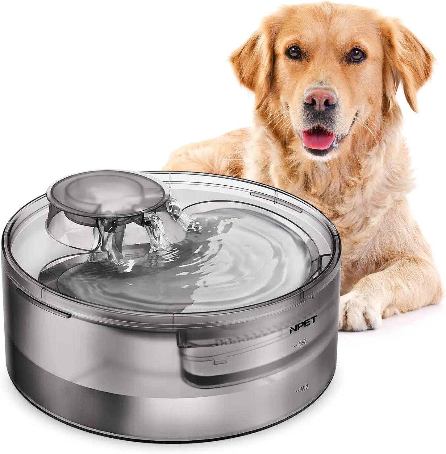 NPET DF10 Dog Water Fountain 170Oz 1.3Gal 5L Large Capacity