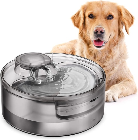 NPET DF10 Dog Water Fountain 170Oz 1.3Gal 5L Large Capacity