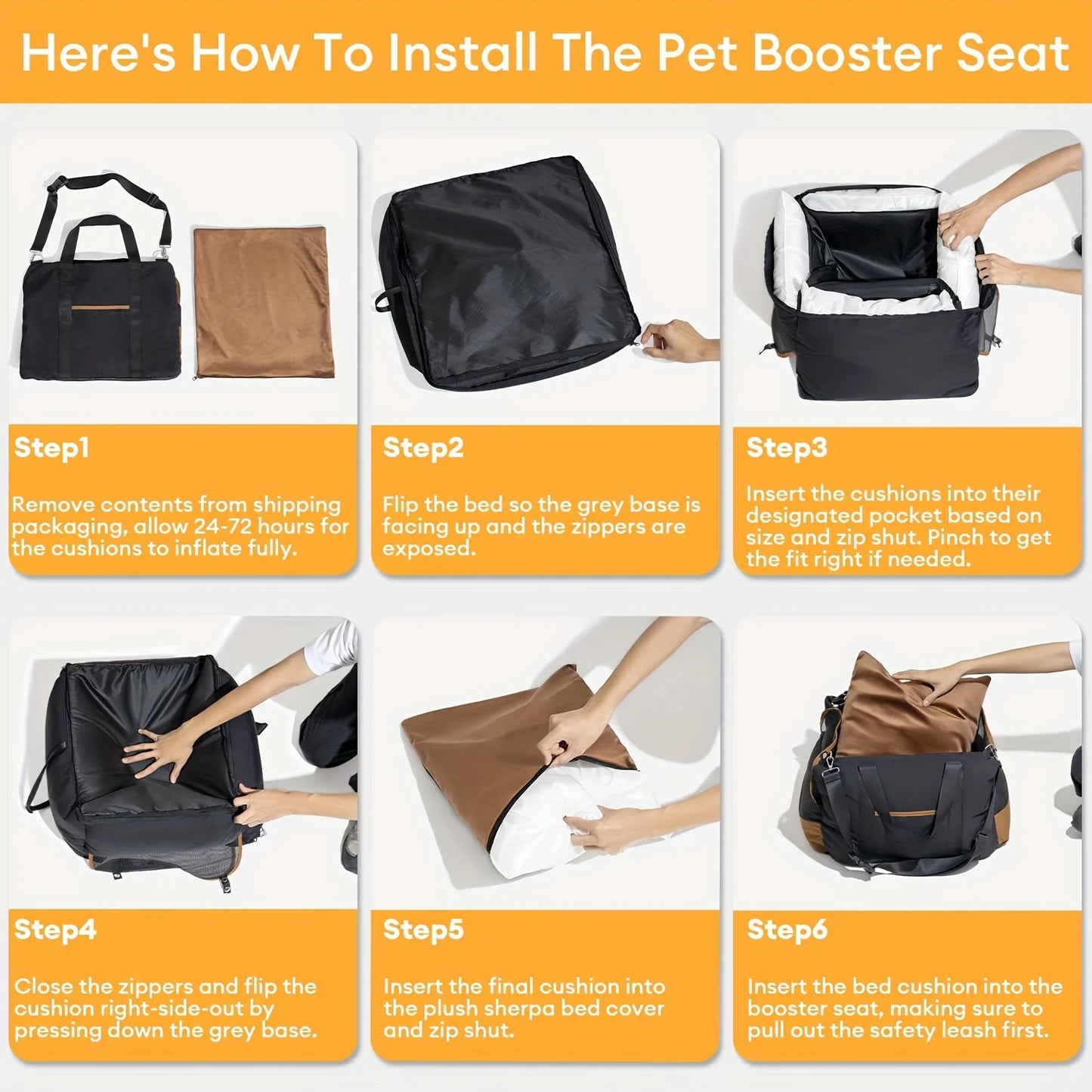 2025 New Waterproof Dog Booster Car Seat Breathable Luxury Dog Car Seat Dog Bed Outdoor Travel Pet Nest