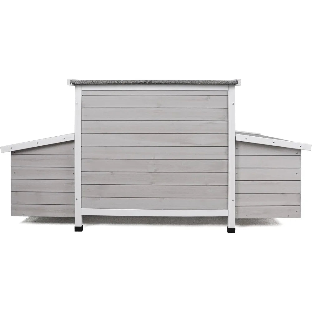 Outdoor Chicken Coop With Six Nesting Boxes And Removable Tray