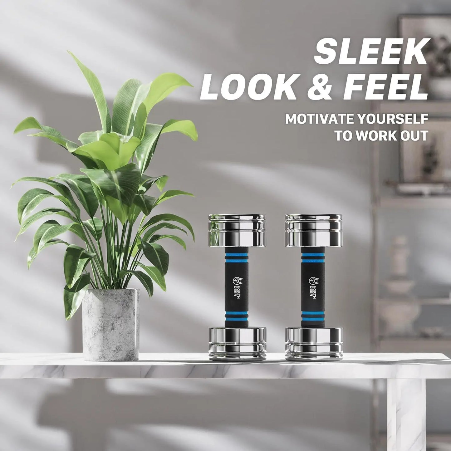 Steel Dumbbells Ultracompact Adjustable Chrome Dumbbell With Foam Handles 5lb 10lb 15lb 20lb 30lb 50lb Home Gym Workout