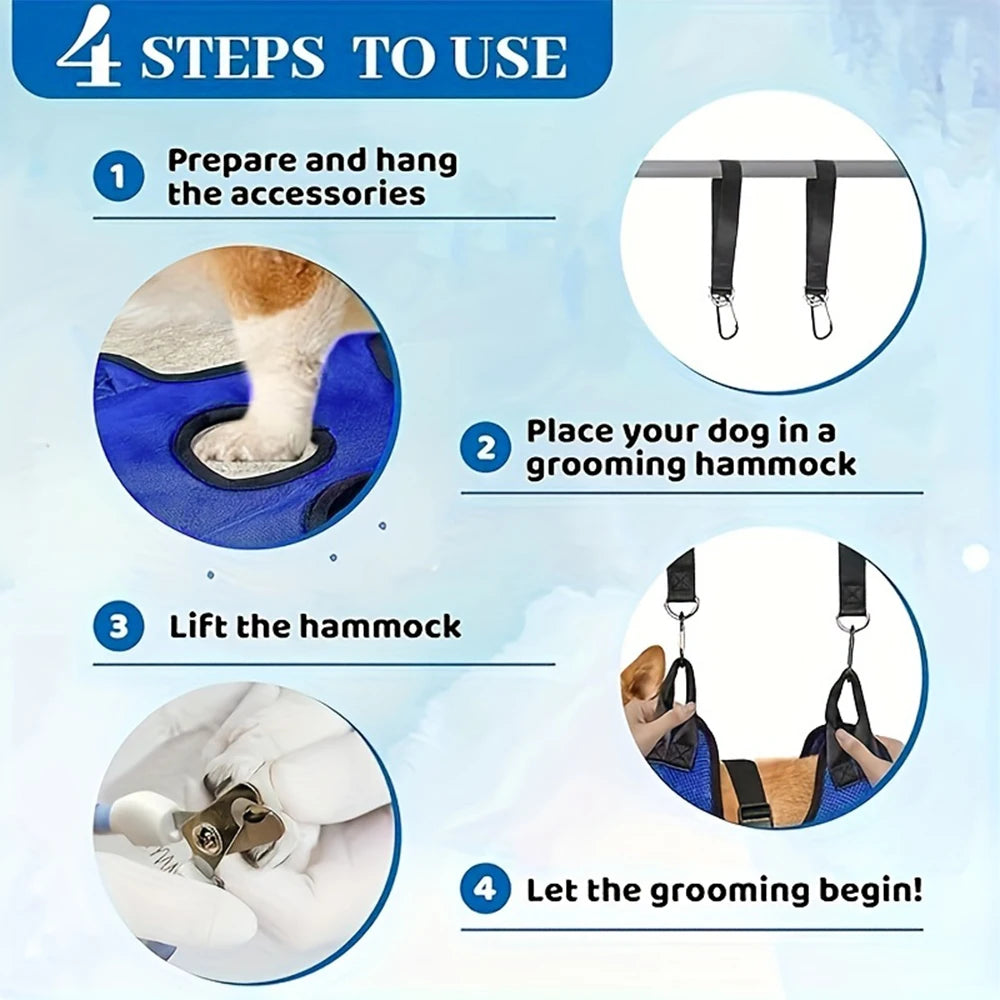 Pet Grooming Hammock Nail Clipper Restraint Bag For Cats