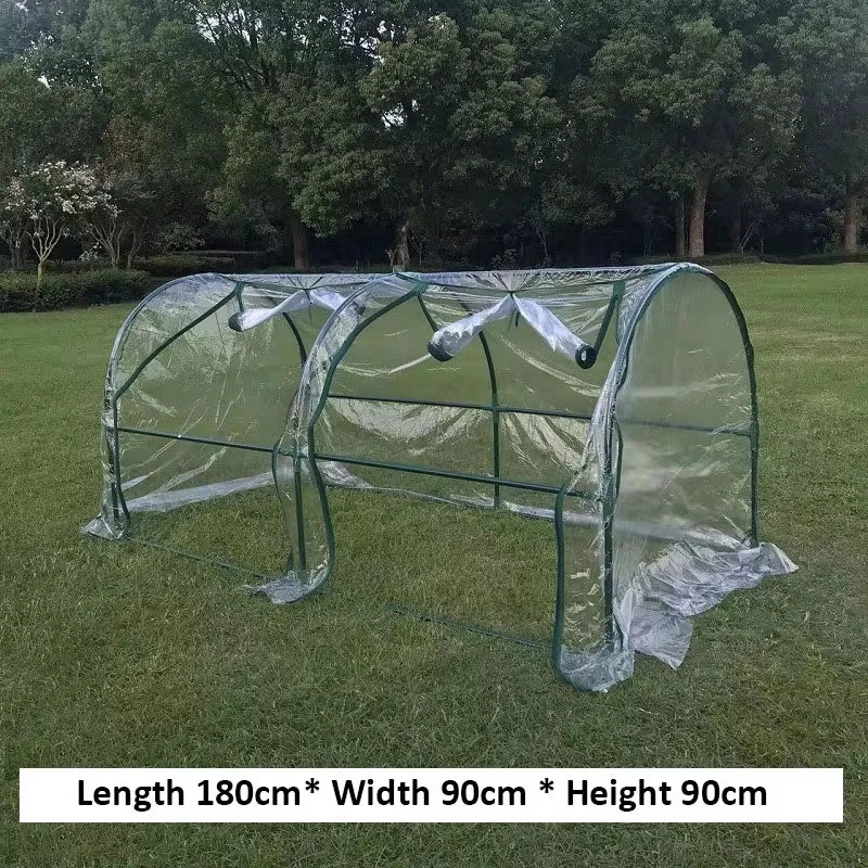 180x90x90cm Greenhouse with PVC Transparent Plant Cover and Frame for Indoor Outdoor Gardens Vegetable Plant Seeds Growing