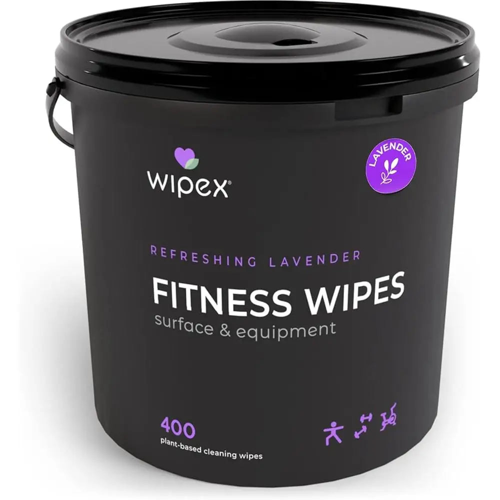 Natural Gym Equipment Wipes Lavender Vinegar Plant-Based Cloth Reusable Fitness Wipes for Yoga Mats and Surfaces 400 Count