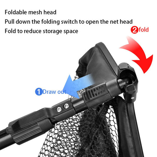 Floating Folding Trout Fishing Landing Net With EVA Handle